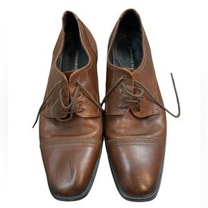 Johnston & Murphy Shoes Brown Oxford Lace Up Shoes Leather Size 10